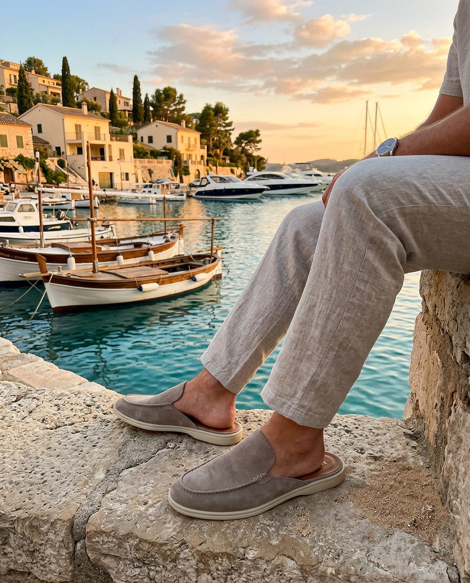 Italian Suede Mules